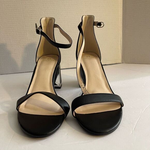 Halston Black D’orsay Heels Size 11 - Picture 1 of 6